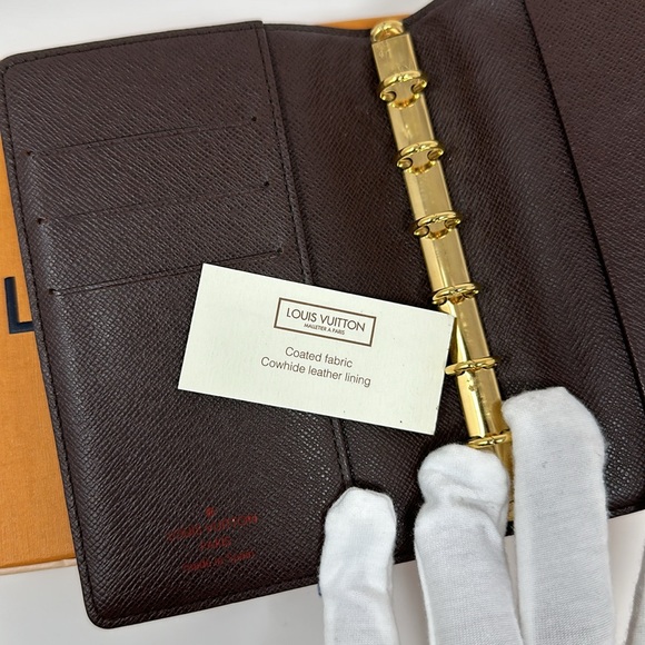 💯 Authentic Louis Vuitton Damier Ebene Agenda PM - Picture 9 of 13